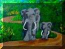 Elephant mom and little ons Painting from Maggie's Gallery